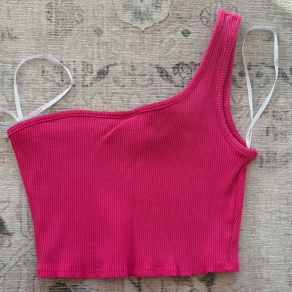 Lulu’s Pink One-Shoulder Crop Top and Skirt Set - Picture 7 of 10